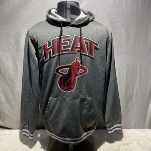 NBA Miami Heat Basketball Hoodie Sweatshirt UNK Brand/Gray/ Charcoal Size Medium